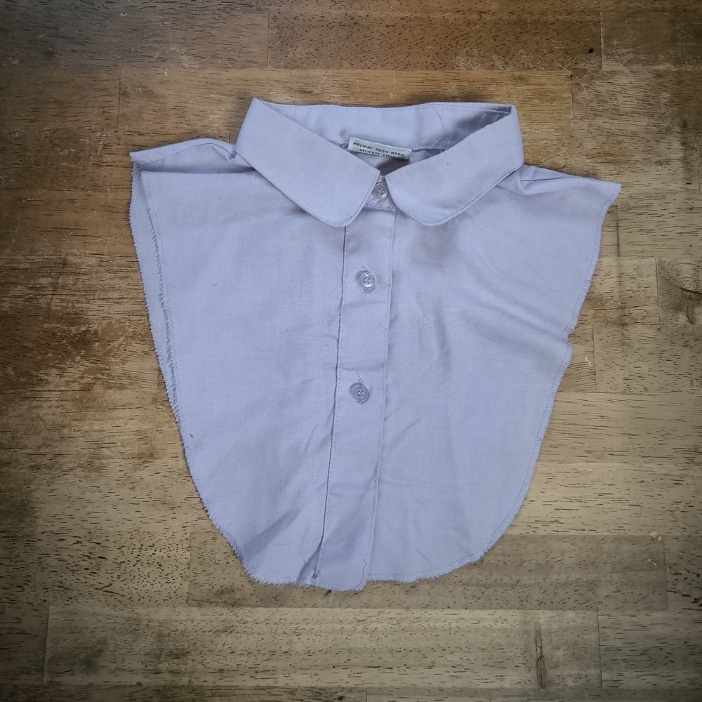 Vintage Three-Pack Detachable Blouse Dickeys - White, Light Purple, Blue-Stripe - Picture 4 of 7